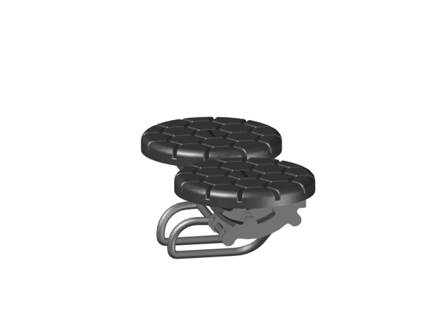 360-degree rotating view of noseless bike seat